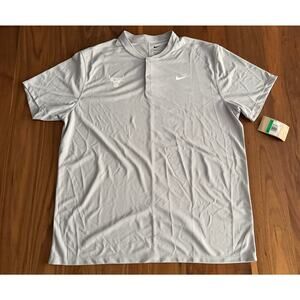 Nike Chicago Bulls Mens XL Gray Dri-Fit Golf Polo NBA Basketball New With Tags